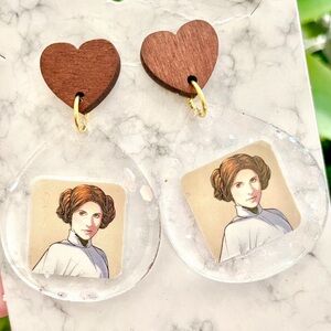 Princess Leia Star Wars Acrylic Earrings